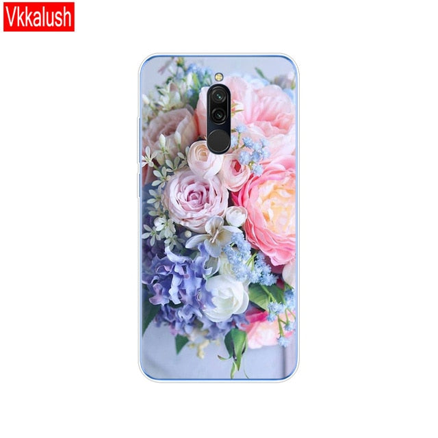 silicon case for xiaomi redmi 8 cases full protection soft tpu back cover on redmi 8 bumper hongmi 8 phone shell bag coque