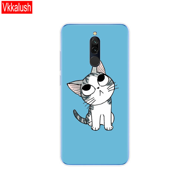 silicon case for xiaomi redmi 8 cases full protection soft tpu back cover on redmi 8 bumper hongmi 8 phone shell bag coque