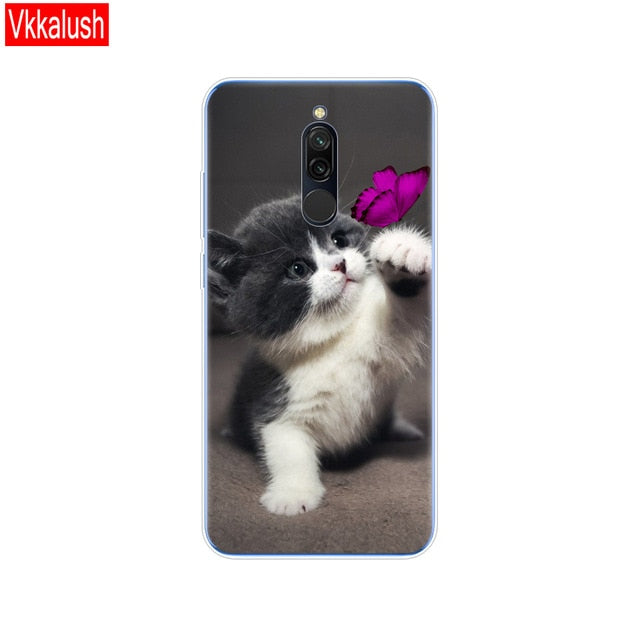 silicon case for xiaomi redmi 8 cases full protection soft tpu back cover on redmi 8 bumper hongmi 8 phone shell bag coque