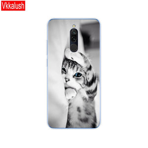 silicon case for xiaomi redmi 8 cases full protection soft tpu back cover on redmi 8 bumper hongmi 8 phone shell bag coque