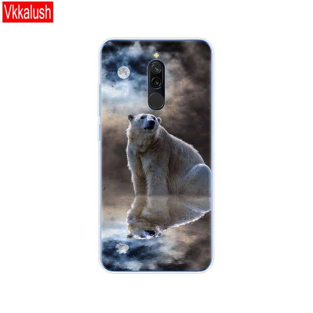 silicon case for xiaomi redmi 8 cases full protection soft tpu back cover on redmi 8 bumper hongmi 8 phone shell bag coque