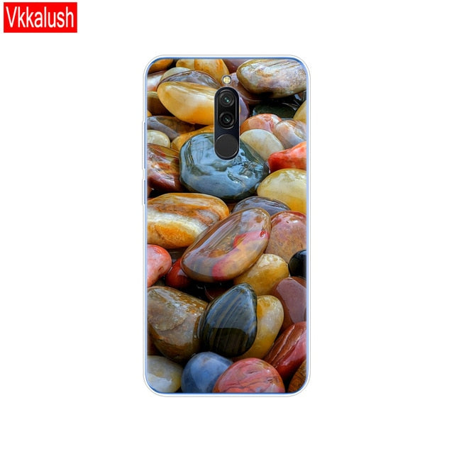 silicon case for xiaomi redmi 8 cases full protection soft tpu back cover on redmi 8 bumper hongmi 8 phone shell bag coque