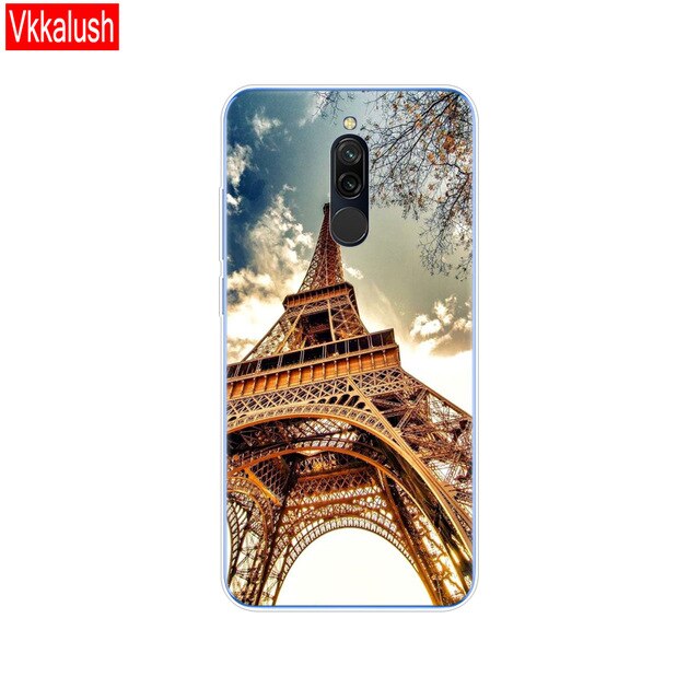 silicon case for xiaomi redmi 8 cases full protection soft tpu back cover on redmi 8 bumper hongmi 8 phone shell bag coque