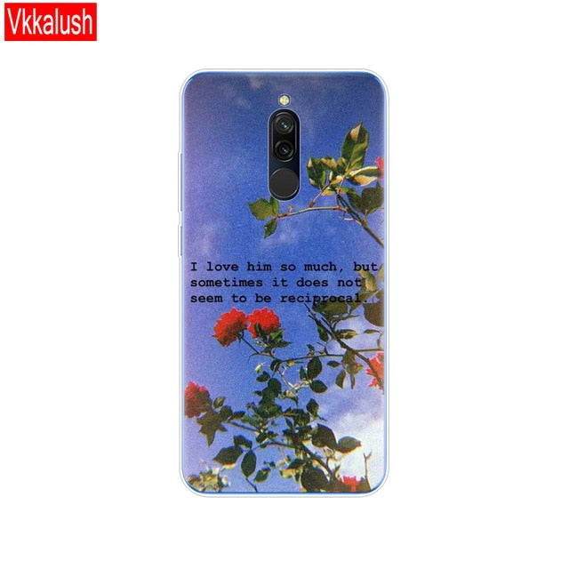 silicon case for xiaomi redmi 8 cases full protection soft tpu back cover on redmi 8 bumper hongmi 8 phone shell bag coque