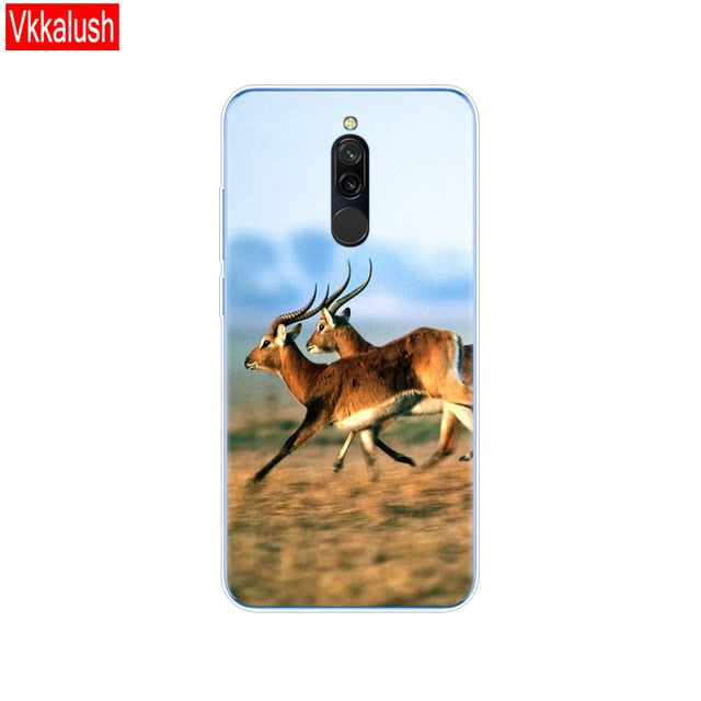 silicon case for xiaomi redmi 8 cases full protection soft tpu back cover on redmi 8 bumper hongmi 8 phone shell bag coque