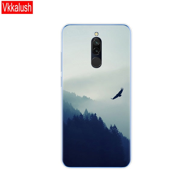 silicon case for xiaomi redmi 8 cases full protection soft tpu back cover on redmi 8 bumper hongmi 8 phone shell bag coque