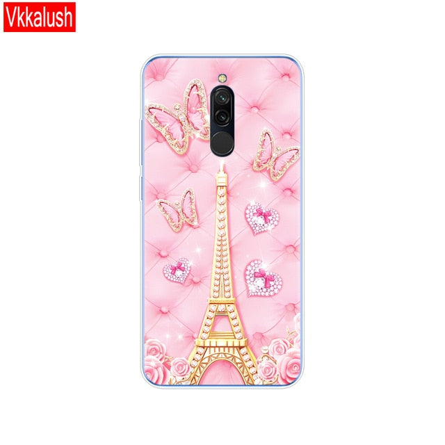 silicon case for xiaomi redmi 8 cases full protection soft tpu back cover on redmi 8 bumper hongmi 8 phone shell bag coque