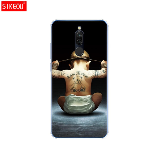 silicon case for xiaomi redmi 8 cases full protection soft tpu back cover on redmi 8 bumper hongmi 8 phone shell bag coque cat