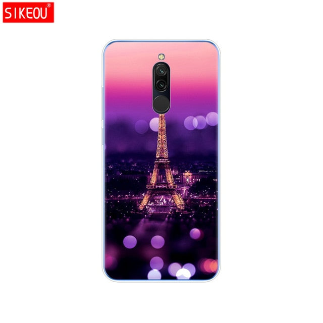 silicon case for xiaomi redmi 8 cases full protection soft tpu back cover on redmi 8 bumper hongmi 8 phone shell bag coque cat