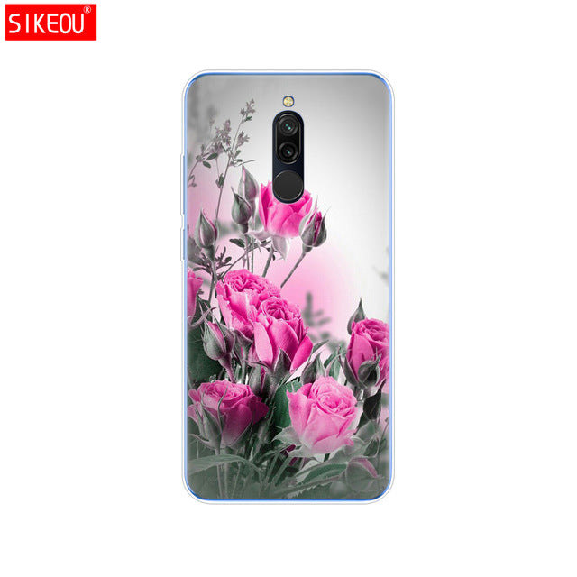 silicon case for xiaomi redmi 8 cases full protection soft tpu back cover on redmi 8 bumper hongmi 8 phone shell bag coque cat