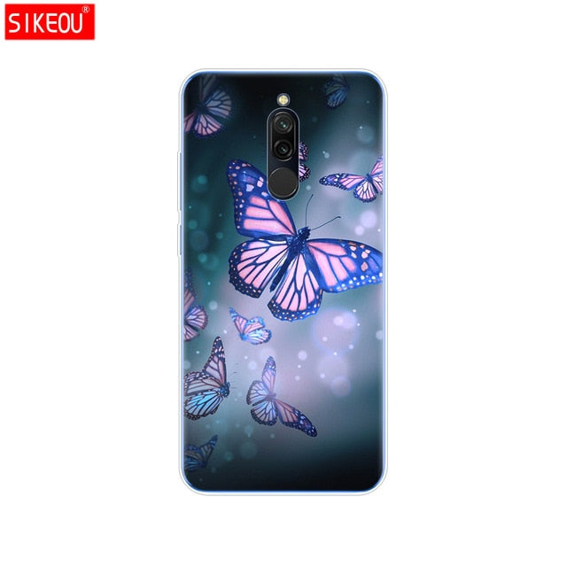 silicon case for xiaomi redmi 8 cases full protection soft tpu back cover on redmi 8 bumper hongmi 8 phone shell bag coque cat