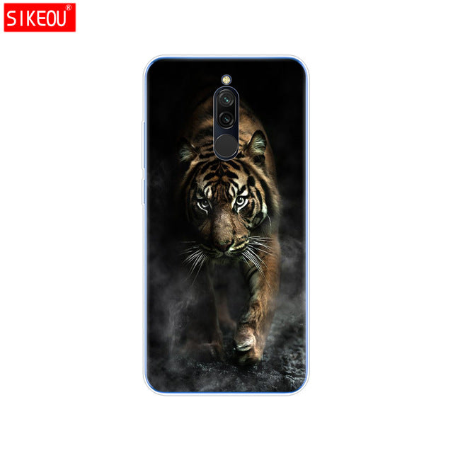 silicon case for xiaomi redmi 8 cases full protection soft tpu back cover on redmi 8 bumper hongmi 8 phone shell bag coque cat