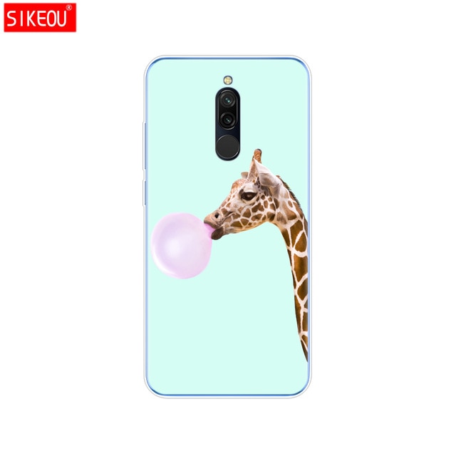 silicon case for xiaomi redmi 8 cases full protection soft tpu back cover on redmi 8 bumper hongmi 8 phone shell bag coque cat