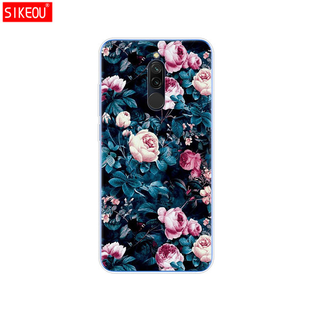 silicon case for xiaomi redmi 8 cases full protection soft tpu back cover on redmi 8 bumper hongmi 8 phone shell bag coque cat