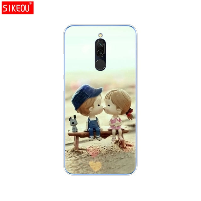 silicon case for xiaomi redmi 8 cases full protection soft tpu back cover on redmi 8 bumper hongmi 8 phone shell bag coque cat