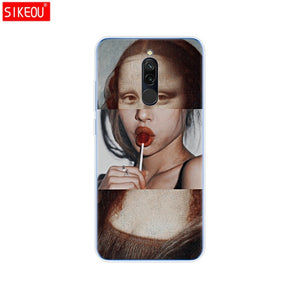 silicon case for xiaomi redmi 8 cases full protection soft tpu back cover on redmi 8 bumper hongmi 8 phone shell bag coque cat