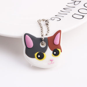 Cute Cartoon Keychain Silicone Stitch Protective Key Case Cover for Key Control Dust Cap Holder Gift Women Key Chain