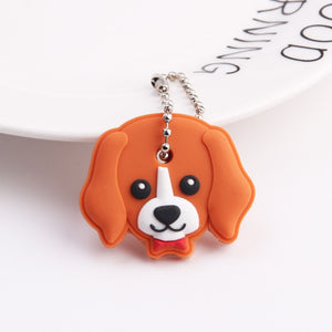 Cute Cartoon Keychain Silicone Stitch Protective Key Case Cover for Key Control Dust Cap Holder Gift Women Key Chain