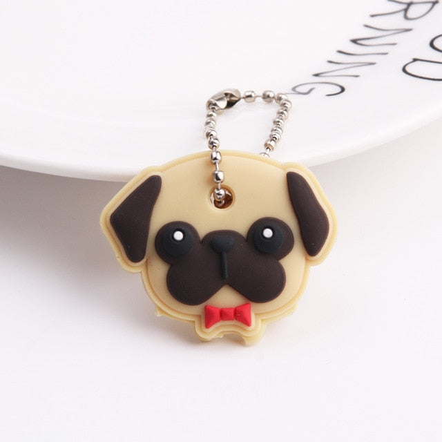 Cute Cartoon Keychain Silicone Stitch Protective Key Case Cover for Key Control Dust Cap Holder Gift Women Key Chain