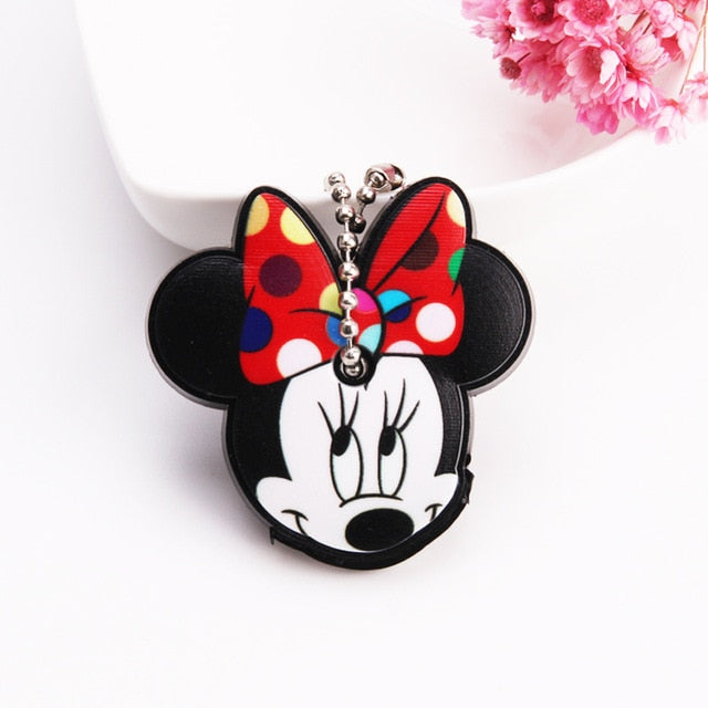 Cute Cartoon Keychain Silicone Stitch Protective Key Case Cover for Key Control Dust Cap Holder Gift Women Key Chain