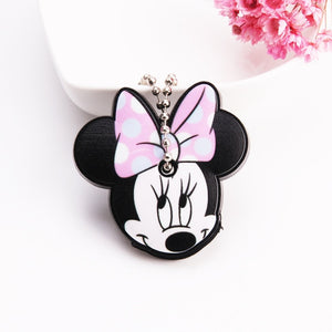 Cute Cartoon Keychain Silicone Stitch Protective Key Case Cover for Key Control Dust Cap Holder Gift Women Key Chain