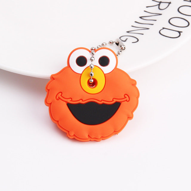 Cute Cartoon Keychain Silicone Stitch Protective Key Case Cover for Key Control Dust Cap Holder Gift Women Key Chain