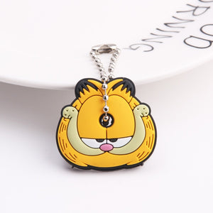 Cute Cartoon Keychain Silicone Stitch Protective Key Case Cover for Key Control Dust Cap Holder Gift Women Key Chain