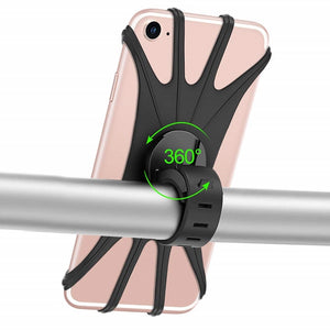 Silicone Bicycle Phone Holder for IPhone  11 pro max 6 7 8 plus X Xr Xs for Mobile Phone Mount Band Bike GPS Clip Universal