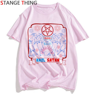 Satan T Shirt Men/women Lucifer Demon Death Scary Evil Satanism Grim Reaper Baphomet T-shirt Satanist Tshirt Male/female Top Tee