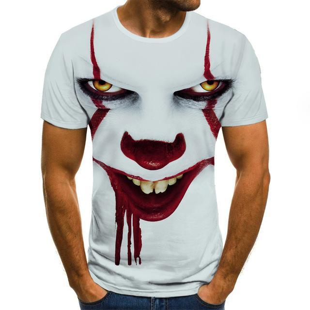 Funny Horror 3d T-Shirt Summer grimace short sleeve New Men Women Tops Sweatshirt beer time Short Sleeve male boy T-shirt