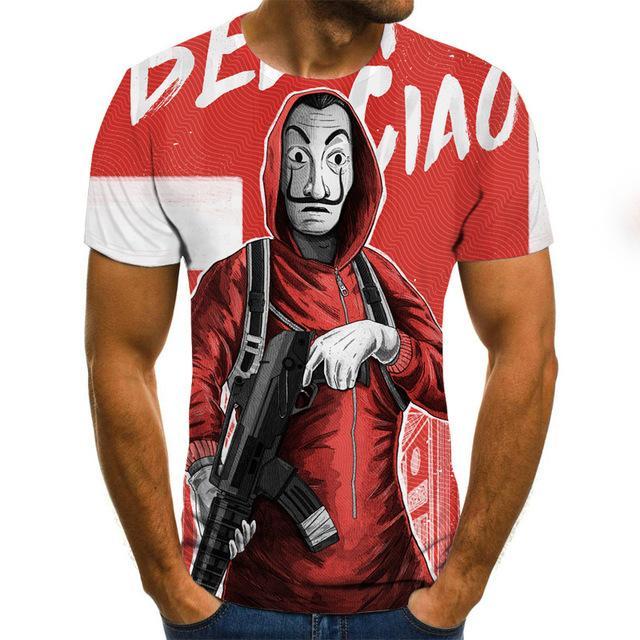 Funny Horror 3d T-Shirt Summer grimace short sleeve New Men Women Tops Sweatshirt beer time Short Sleeve male boy T-shirt