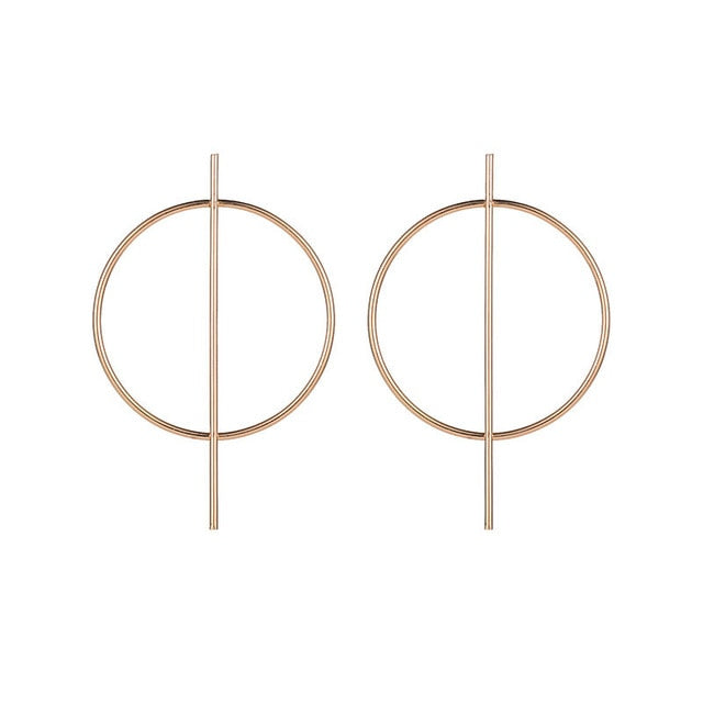 Fashion Statement Earrings 2019 Big Geometric Round Earrings For Women Hanging Dangle Earrings Drop Earing Modern Female Jewelry