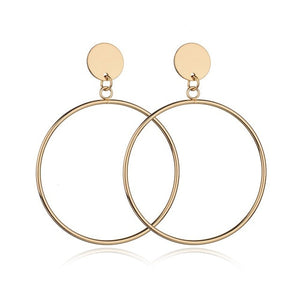 Fashion Statement Earrings 2019 Big Geometric Round Earrings For Women Hanging Dangle Earrings Drop Earing Modern Female Jewelry