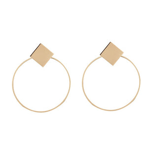 Fashion Statement Earrings 2019 Big Geometric Round Earrings For Women Hanging Dangle Earrings Drop Earing Modern Female Jewelry