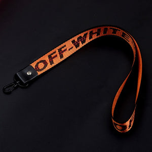 Off White Ribbon Keychain Women Phone Case Wallet Key Chain Porte Clef For Bag Key ring Llaveros Mujer Sleutelhanger Chaveiro