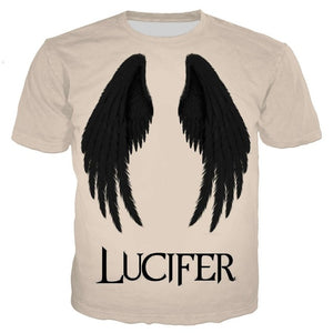 Latest Harajuku Style Lucifer T Shirt Men/women 3D Print T-shirts Hip Hop Tshirt Streetwear Tops