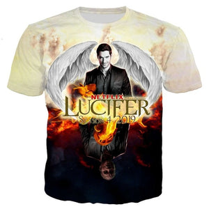 Latest Harajuku Style Lucifer T Shirt Men/women 3D Print T-shirts Hip Hop Tshirt Streetwear Tops