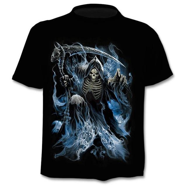 2020 New Design t shirt men/women heavy metal grim Reaper Skull 3D printed t-shirts casual Harajuku style tshirt streetwear tops