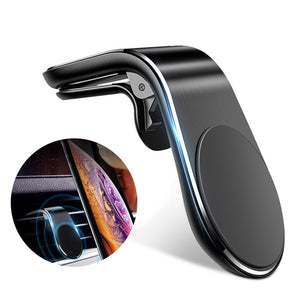 Metal Magnetic Car Phone Holder Mini Air Vent Clip Mount Magnet Mobile Stand For iPhone XS Max Xiaomi Smartphones in Car