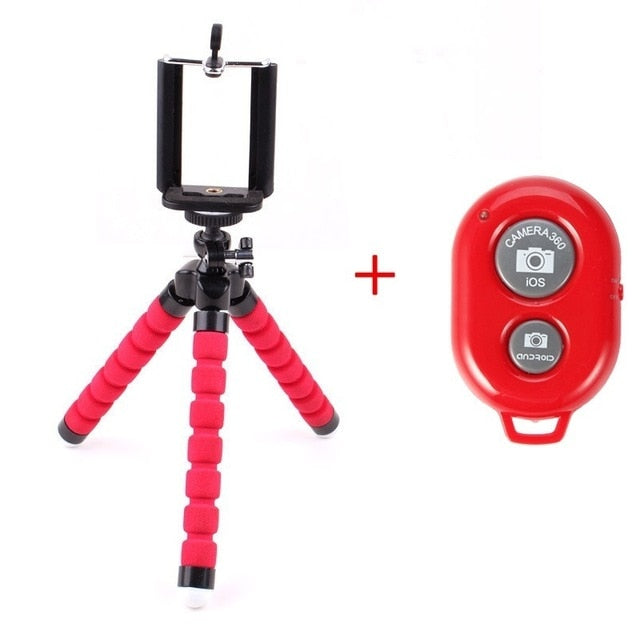 Mobile Phone Holder Flexible Octopus Tripod Bracket for Mobile Phone Camera Selfie Stand Monopod Support Photo Remote Control