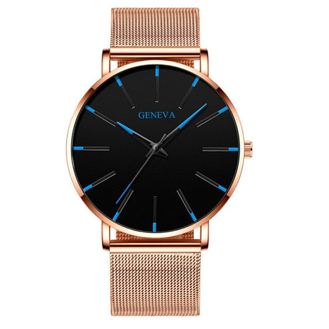 2020 Minimalist Men's Fashion Ultra Thin Watches Simple Men Business Stainless Steel Mesh Belt Quartz Watch Relogio Masculino