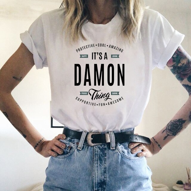 The Vampire Diaries T Shirt Women T-shirt Harajuku Tshirts Streetwear Fashion Shirt Blusas Mujer De Moda 2019 Oversized T Shirt