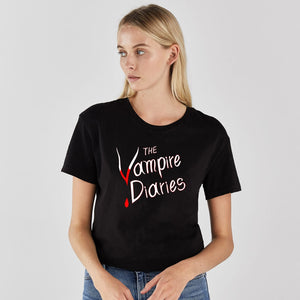 The Vampire Diaries Black T-shirt Women's Solid Tshirt Short Tees Summer Fashion Casual Tees Men's Harajuku Short Sleeve T Shirt