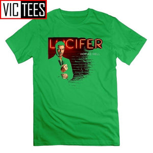 Lucifer Tees O Neck Unique T-Shirts Plus Size Men's Clothing Short Sleeve 100% Cotton T Shirt for Men Women