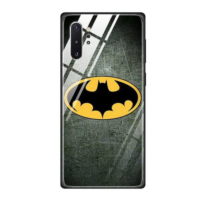 Tempered Glass Case Cover for Samaung Galaxy S105G A70 A10 A30 Hard Back Shell Silicone TPU Soft Edge Case Luxury Batman Marvel