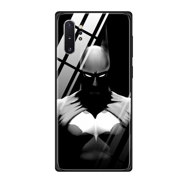 Tempered Glass Case Cover for Samaung Galaxy S105G A70 A10 A30 Hard Back Shell Silicone TPU Soft Edge Case Luxury Batman Marvel