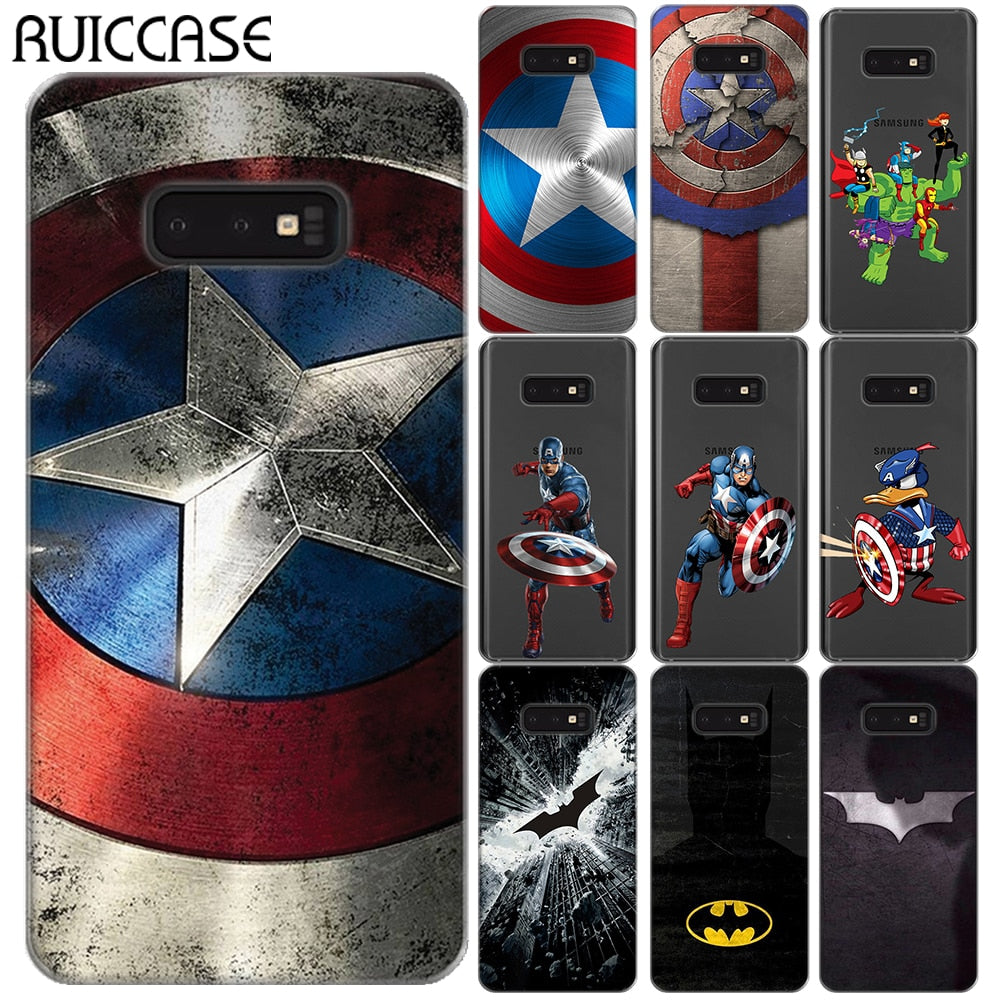 For Samsung Galaxy A10 A30 A50 M10 M20 M30 S10E S10 Plus E Silicone Phone Case Captain America Batman Soft TPU Back Cover