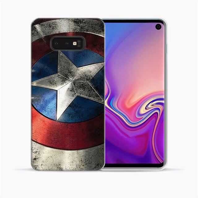 For Samsung Galaxy A10 A30 A50 M10 M20 M30 S10E S10 Plus E Silicone Phone Case Captain America Batman Soft TPU Back Cover