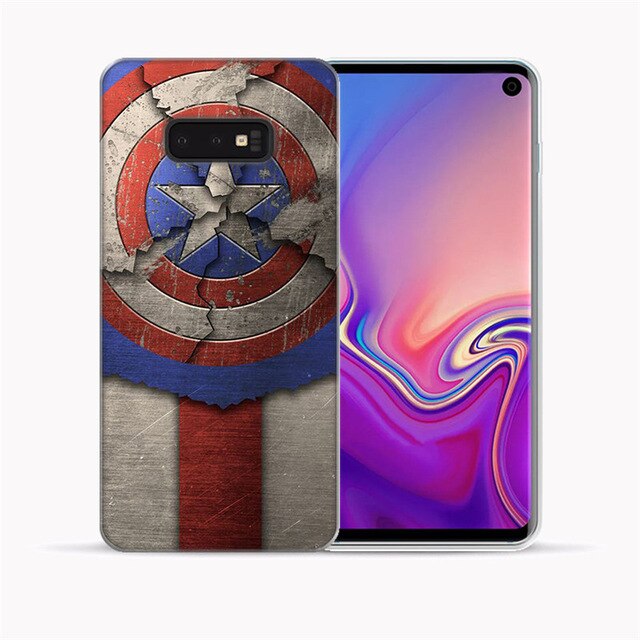 For Samsung Galaxy A10 A30 A50 M10 M20 M30 S10E S10 Plus E Silicone Phone Case Captain America Batman Soft TPU Back Cover