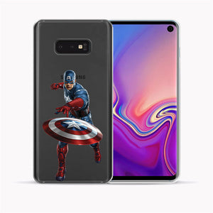 For Samsung Galaxy A10 A30 A50 M10 M20 M30 S10E S10 Plus E Silicone Phone Case Captain America Batman Soft TPU Back Cover